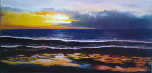 Voir le détail de cette oeuvre: mer au coucher de soleil